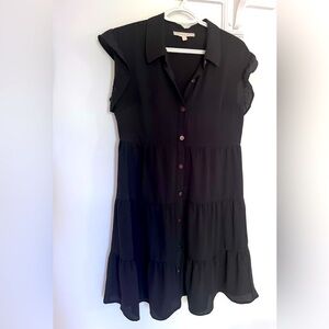 Black Dress with Ruffles